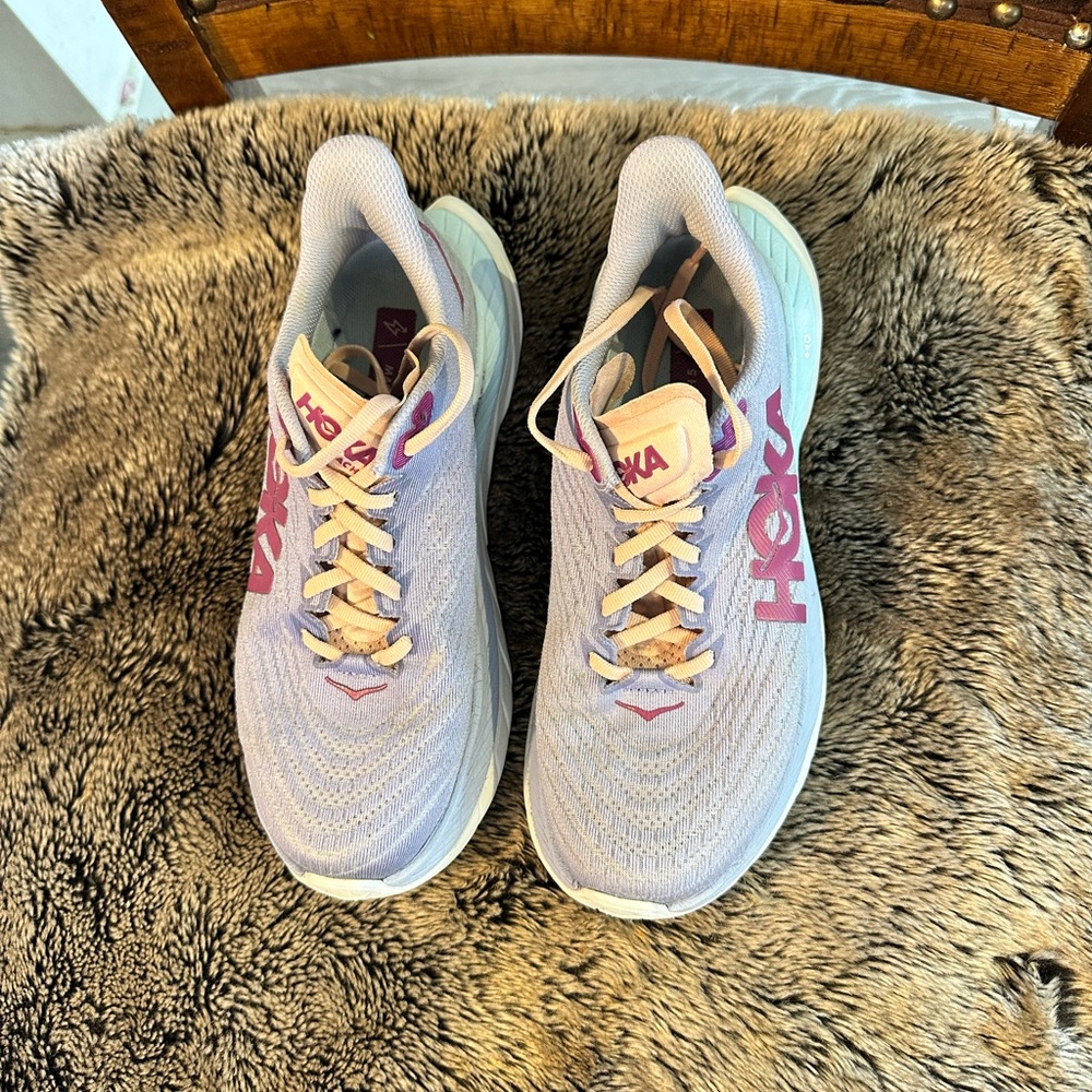 HOKA One One Mach 5 Blue & Purple Running Sneakers, Size 6 - Picture 7 of 7